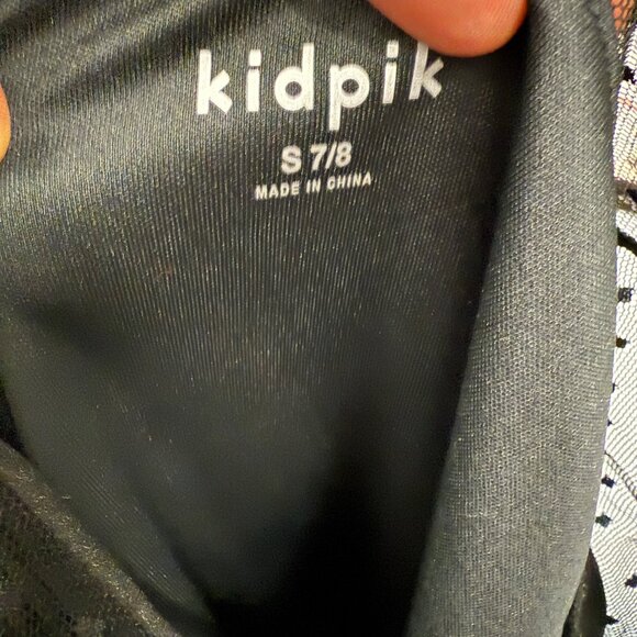 Kidpik Girls Black Rainbow Fringe Mesh Dress S 7/8 Cap Sleeves Polka Dot Details - Picture 5 of 5